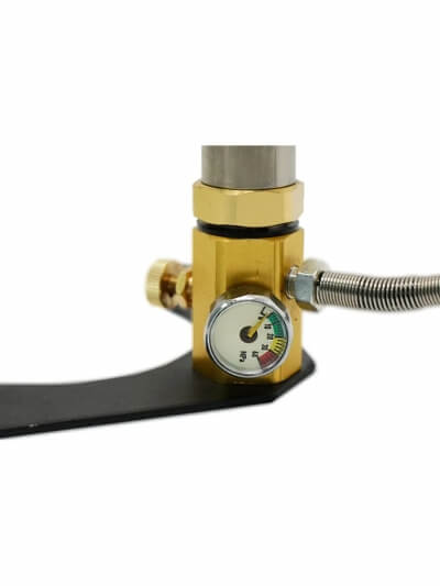 Насос высокого давления для PCP винтовки пневматики Эконом (серебристый, с манометром, 4500psi)-2