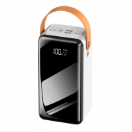 Внешний аккумулятор Power Bank 60000 mAh black glass (USB, Lightning, Type C)